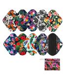 7pcs Reusable Charcoal Bamboo Cloth Menstrual Pads Set with Wet Bag - Eco-Friendly Women Sanitary Pads - Buy Online on GoSupps.com