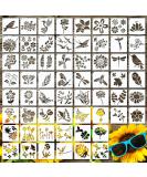 60 Pieces Stencil for Painting Reusable Stencils Wall Stencil DIY Craft Template Paint Stencils for Painting on Wood Wall Home Decor(Flowering Plants) - Buy Online on GoSupps.com