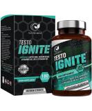 Testosterone Booster for Men - 180 Capsules with Zinc, Magnesium & Selenium - UK Made - Buy Online on GoSupps.com