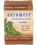 Ayurvedic Sandal-Turmeric Bar Soap - All Natural Handmade Eco-friendly Soap for Sensitive Skin by Auromere - 2.75 oz - Buy Online on GoSupps.com