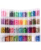 Estanoite 36 Colors Chunky and Fine Glitter Mix - Iridescent Cosmetic Glitter for Face, Body, Eyes, Nails, and DIY Projects - Buy Online on GoSupps.com