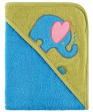 Be Mammy Blue Elephant Hooded Baby Towel - 100% Cotton Oeko-Tex Standard 100 | 100cm x 100cm - Ideal for International Shipping - Buy Online on GoSupps.com