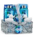 Heavenly Ocean Bliss Home Spa Gift Basket - 9pc Bath & Body Set for Women - Perfect for Father's Day, Wedding, Anniversary, Birthday, Graduation - Buy Online on GoSupps.com