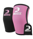 Moose 5mm Neoprene Elbow Sleeves for Weightlifting & Powerlifting USPA Approved, Support & Relief for Tendonitis, Men & Women, Large Size, Black-Pink - Buy Online on GoSupps.com