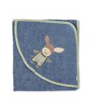 Sterntaler Emmilius Blue Hooded Bath Towel 100x100 - Soft & Cozy for Kids | International Shipping - Buy Online on GoSupps.com