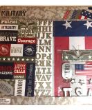 Heroic Military 12x12 Scrapbooking Page Kit - 13pcs, USA Theme with Brave, Courage & Duty Calls Designs - Buy Online on GoSupps.com