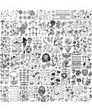 52 Tiny Small Temporary Tattoos for Kids & Adults - Tribal Animals, Butterflies, Anchors, Compass, Flowers - 3D Fake Tattoo Stickers for Neck, Arm, Hands - Cute Face Tattoo Kits - Buy Online on GoSupps.com