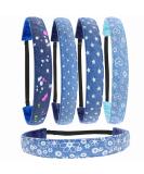 FROG SAC 5 Denim Non Slip Headbands for Girls - Adjustable Elastic Hair Accessories for Kids - Birthday Party Favors - Buy Online on GoSupps.com