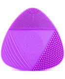 Silicone Sonic Facial Cleansing Brush - Deep Cleaning Exfoliating Face Scrubber for Normal & Sensitive Skin - Waterproof & Rechargeable - Purple - Buy Online on GoSupps.com