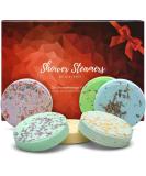 Cleverfy Shower Steamers Aromatherapy - Variety Pack of 6 Shower Bombs for Valentines Day. Red Set: Peppermint Lavender Pomegranate & Rose Vanilla & Sweet Orange Menthol & Eucalyptus - Buy Online on GoSupps.com