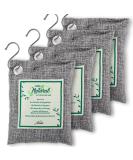 Bamboo Activated Charcoal Air Purifier Bags (Pack of 4, 200g Each) | Natural Deodorizer & Odor Eliminator for Home, Car, Closet, and Refrigerator - Buy Online on GoSupps.com