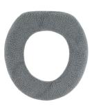 Warm-n-Comfy Plush Toilet Seat Cover - Round & Elongated 14x18 - Machine-Washable - Frost Gray - Buy Online on GoSupps.com