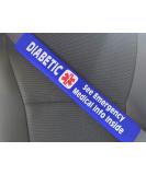 Diabetes Medical Alert Seat Belt Cover - Type 1 & Type 2 Diabetic - Royal Blue - Buy Online on GoSupps.com