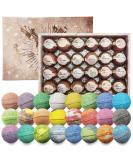 Purelis Bath Bombs 24 Pack - Natural Moisturizing Essential Oil Bath Bombs Gift Set for Men & Women - Unique Fragrances & Colors - Buy Online on GoSupps.com