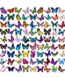 VANTATY 81 PCS Colorful Butterfly Temporary Tattoos - Watercolor 3D Designs for Women & Kids | Long Lasting Fake Tattoos for Face, Arm, and Body - Buy Online on GoSupps.com
