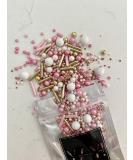 Edible Pink & Gold Cake Sprinkles Luxury Mix 45g Cupcake Cake Decoration Gold Sprinkles Cake Sprinkles Mix Rose Gold Sprinkles Pink Sprinkles - Buy Online on GoSupps.com