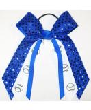 Softball Baseball Sequin Hair Bow, USA Made - White Pony Band (Royal) - Buy Online on GoSupps.com