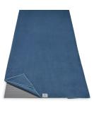 Gaiam Yoga Towel - Mat Sized Active Dry Non Slip Moisture Wicking Sweat Absorbent Microfiber Hot Yoga Towel for Women & Men | Stay-Put Corner Pockets (70" Long x 26" Wide) Lake - Buy Online on GoSupps.com