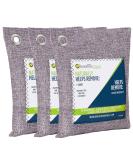 Breathe Green Bamboo Charcoal Odor Eliminator Bag (3 Pack) - Natural Odor Absorber for Home Car Pets & More | Activated Charcoal Freshener - Buy Online on GoSupps.com