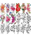 Floral Rose Temporary Tattoos for Women - Waterproof Body Art Stickers - Buy Online on GoSupps.com