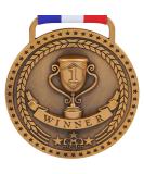Gold Silver Bronze Medals for 1st 2nd 3rd Place Trophy Awards  Bright or Antique Finish with Attached Red White Blue Satin Ribbon - Sold Separately Antique Gold - Buy Online on GoSupps.com