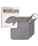 ZOMCHI 3 Pack Exfoliating Washcloth Premium Facial and Body Wash Cloths with Softness and Scrubbing Two Sides Durable Bath Cloths for Women and Men (Smoke) Smoke 3 Pack - Buy Online on GoSupps.com