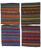 Ilkadim 8-Piece 100% Cotton Washcloths - Ethnic Colorful Motif 28x28cm - International Shipping Available - Buy Online on GoSupps.com