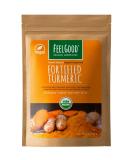 FeelGood Organic Superfoods Fortified Turmeric Powder with Curcumin and Black Pepper, 95% Curcuminoids, Vegan, Gluten Free, Non-GMO, Pure Ground Turmeric Root from India, 7 oz Turmeric & Black Pepper - Buy Online on GoSupps.com