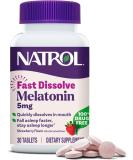 Natrol Melatonin Fast Dissolve 5mg - Sleep Aid & Immune Support - Strawberry Flavor - 30 Tablets - Buy Online on GoSupps.com