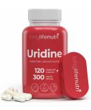 Uridine Monophosphate 300mg - 120 Vegetarian Capsules  Made In Usa  Choline Enhancer  Supports Cholinergic Brain  Memory Function  Helps Synapses Growth  300 mg Pure Powder Pills Complex Formula 2 Piece Set - Buy Online on GoSupps.com