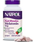 Natrol Melatonin Fast Dissolve Strawberry 1 mg 90 Tablets - Buy Online on GoSupps.com