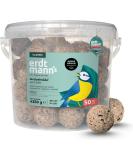 Erdtmann Fat Balls for Wild Birds - Pack of 50 Suet Balls - High-Energy Garden Treat for Wild Birds - Un-Netted Perfect Consistency Ideal for Year-Round Feeding and Easy Food Intake 1 count (Pack of 50) - Buy Online on GoSupps.com