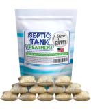 Homey Aim Septic Tank Treatment - 1 Year Supply of Safe Green Cultures and Enzymes for Odor-Free, Organic Clog Prevention - Buy Online on GoSupps.com