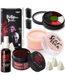 Spooktacular Creations 6 PCS Halloween Makeup Kit - Face Painting Set with Bruise Palette Scar Wax Blood Spray & SFX Tools for Cosplay | Perfect for Adults & Kids - Buy Online on GoSupps.com