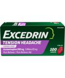 Excedrin Tension Headache Relief Caplets Without Aspirin for Head, Neck and Shoulder Pain Relief - 100 Count - Buy Online on GoSupps.com