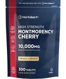 Montmorency Cherry Tablets 10000mg | 300 Tart Cherry Active Pills | 50:1 Tart Cherry Extract Supplement for Men & Women | Vegan | by Horbaach - Buy Online on GoSupps.com