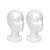 Studio Limited White Foam Mannequin Head Display, Styrofoam Wig Head (2 pack)