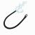 Silicone Nozzle Enema Attachment Reusable Douche Black Hose Nozzle (20 in)