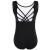 WYHDY Girls Ballet Dance Leotard Butterfly Crisscross Straps Sleeveless Tank Leotards 13-15 Years Black
