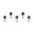 Hearing Aid Domes Smoky Gray Tips Ear Pieces Comfortable for Open Fit BTE Sound Amplifier PSAP Kit Invisible, except for RIC 5mm (S * 5)