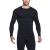 TSLA 1 or 2 Pack Men's Thermal Long Sleeve Compression Shirts, Athletic Base Layer Top, Winter Gear Running T-Shirt Heatlock Round Neck Black Medium