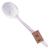 Meridiana Clear Plastic Long Handled Bath Brush with White Bristles and Massaging Surface 33 x 6 cm