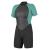 O'Neill Women's Reactor-2 2mm Back Zip Short Sleeve Spring Wetsuit 10 Black/Light Aqua