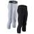 DEVOPS 2 Pack Men's 3/4 Compression Pants Athletic Leggings with Pocket Medium 2# (Basic) - Black / White