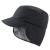 Connectyle Mens Winter Hat with Brim Warm Earflaps Hat Faux Fur Baseball Cap Black