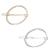 LASSUM 2 Pcs Minimalist Dainty Hollow Geometric Round Circle Metal Hairpin Hair Clip for Women and Girls on any Occasion ( Gold & Silver )