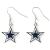 Aminco NFL Dallas Cowboys Logo Dangler Earrings , Silver, Size 2.5