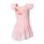 DIPUG Ballet Leotards for Girls Ballet Leotard with Skirt Toddler Dance Leotards Flutter Sleeve and Criss-Cross Back 4-6 Years Pink