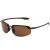JULI Sports Sunglasses for Men Women Tr90 Rimless Frame for Running Fishing Baseball Driving MJ8001 C3-Brown/Brown Polarized