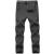 TBMPOY Men's Hiking Pants with Belt Outdoor Quick-Dry Lightweight Waterproof Fishing Mountain Pants 5 Zipper Pockets A1-thin Dark Grey Large